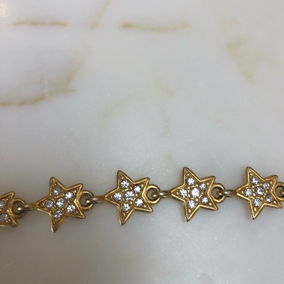 SUPER SPARKLY GOLD-TONE STAR BRACELET W/LOBSTER CLASP & BEAUTIFUL CRYSTALS ๐๐ - Picture 3 of 3
